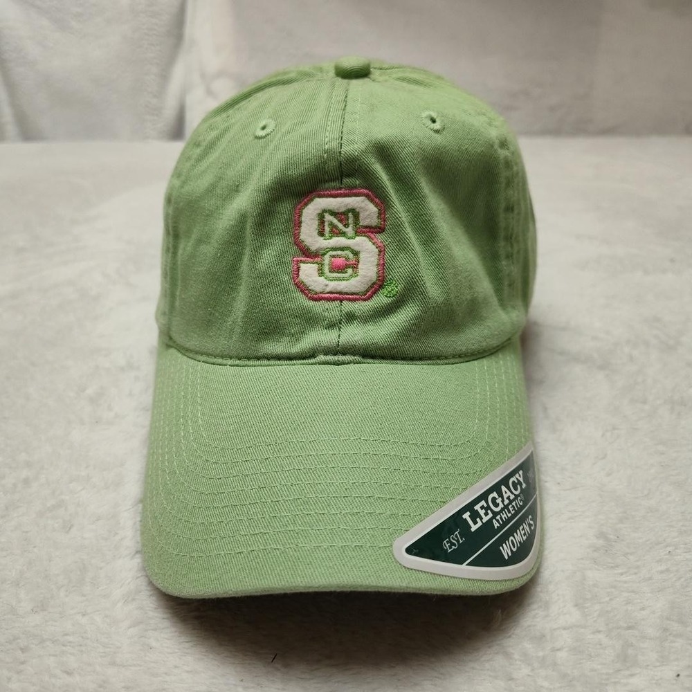 NC State Wolfpack Legacy Hat Cap Strap Back Womens Adjustable Green Twill